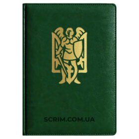 Ежедневники зеленые Teofil с золотым тиснением