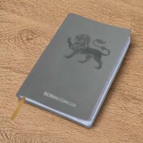 Подарочные ежедневники Soft Touch серые со слепым тиснением и серебром